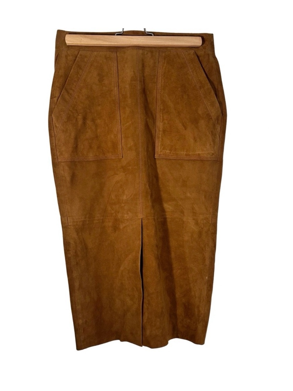 MUUBAA Camel Suede Midi Skirt
SZ 4 Coastal Cowgirl Luxury Made In India EUC